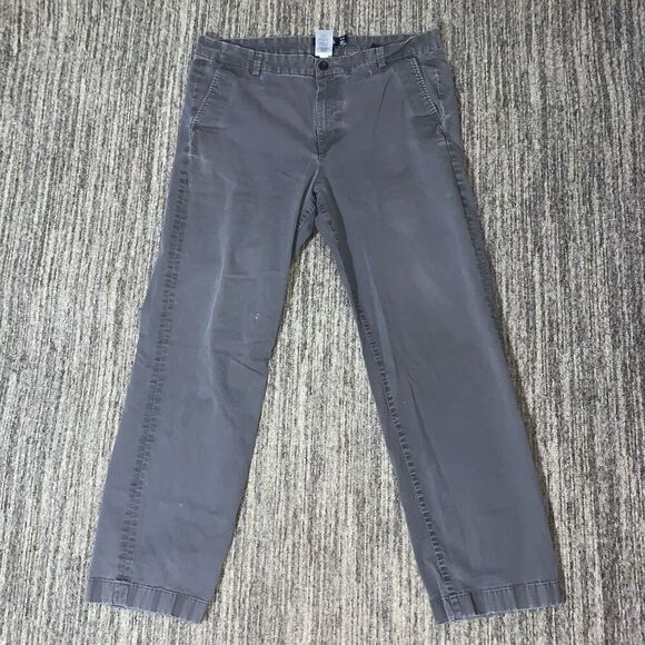 VTG Chaps Mens 38x32 Straight Leg Pants Black Gray 90s Grunge Distressed Faded‎ - Picture 1 of 8